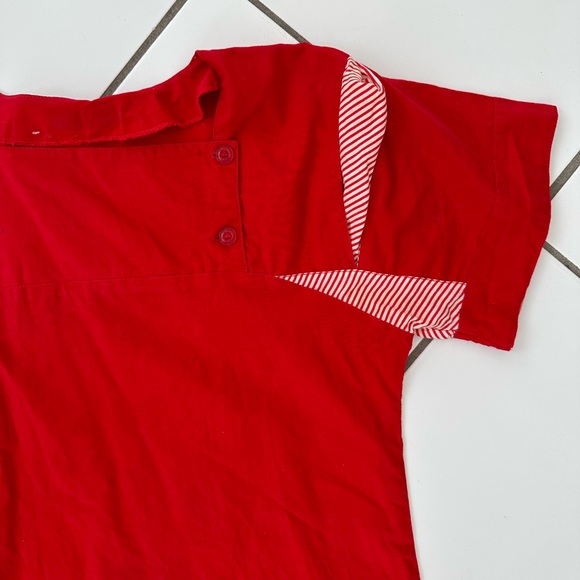 Red mini dress cotton - Picture 2 of 3